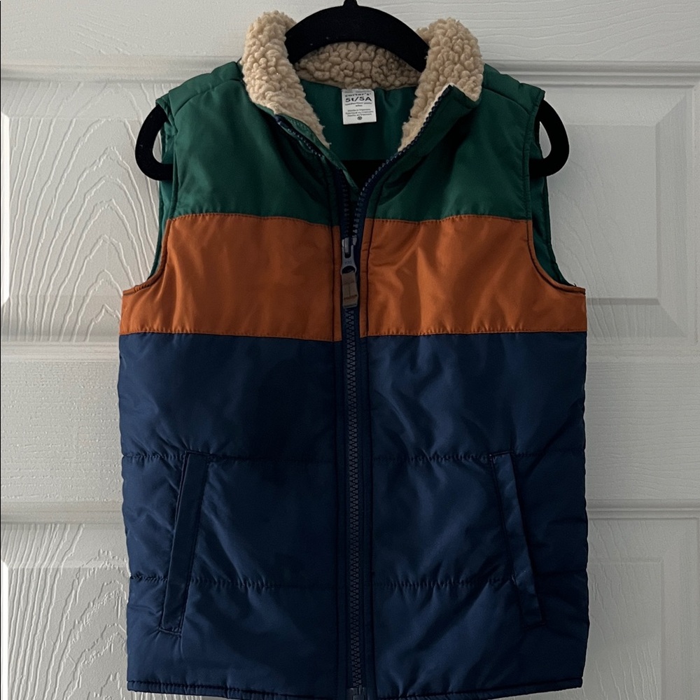 Carter's Navy and Gold/Green Vest